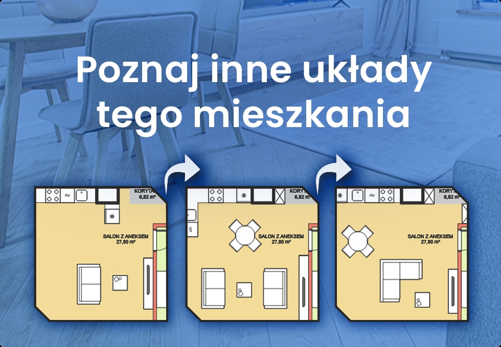 Alternatywne układy mieszkania 62.03 m², A003